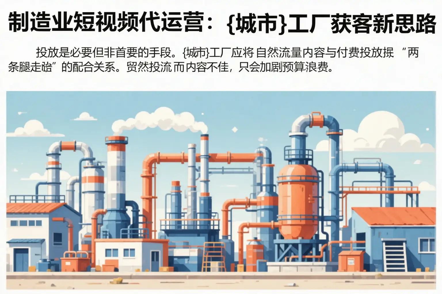 制造业短视频代运营：清新区工厂获客新思路